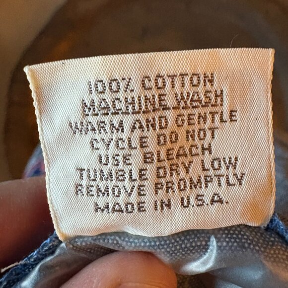 Vintage Vera Bradley chambray floral trimmed drawstring cotton ditty bag 9 x 13" - Picture 4 of 4